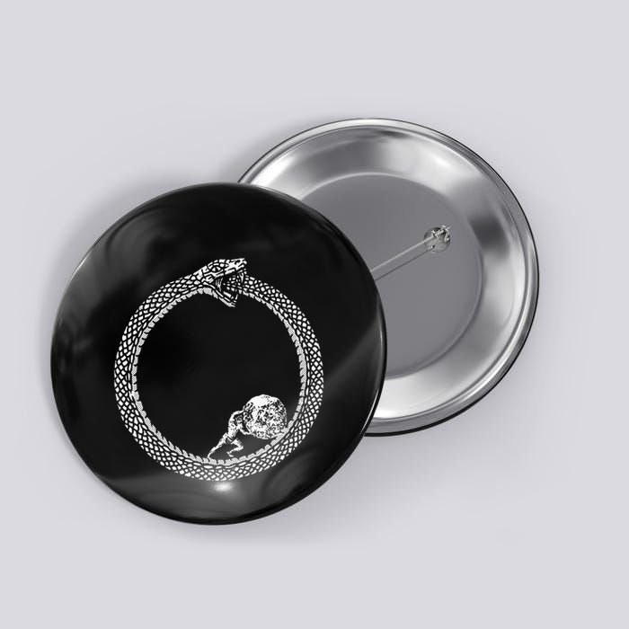 Sisyphus In An Ouroboros Snake Button