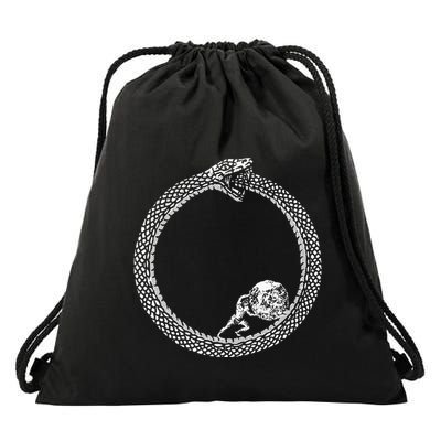 Sisyphus In An Ouroboros Snake Drawstring Bag