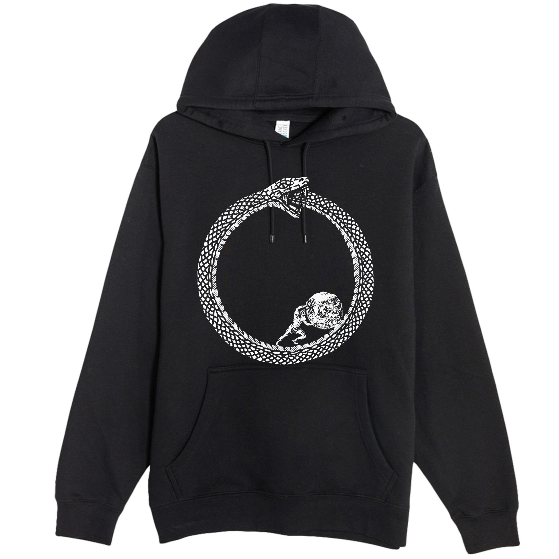 Sisyphus In An Ouroboros Snake Premium Pullover Hoodie