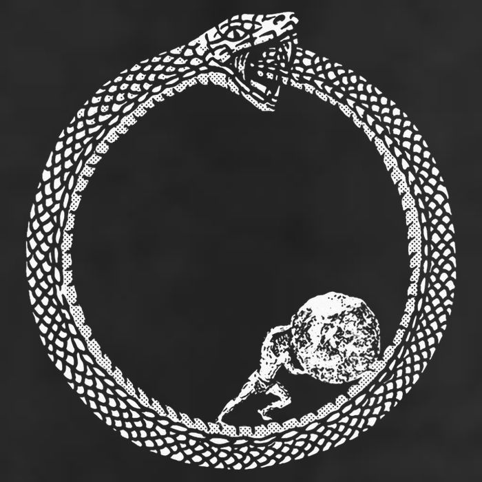 Sisyphus In An Ouroboros Snake Golf Towel