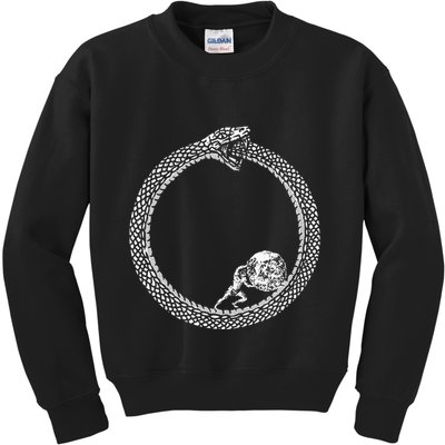 Sisyphus In An Ouroboros Snake Kids Sweatshirt