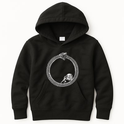 Sisyphus In An Ouroboros Snake Kids Hoodie