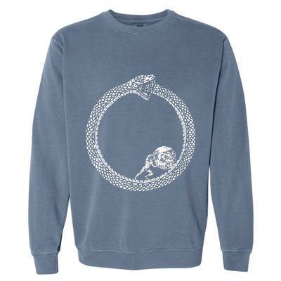 Sisyphus In An Ouroboros Snake Garment-Dyed Sweatshirt