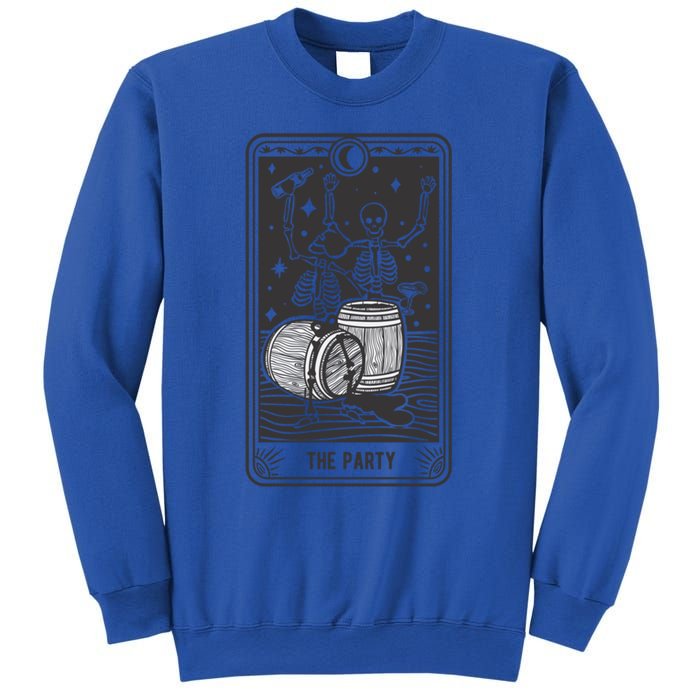 Skeletons In A Party Vintage Tarot Card Retro Design Gift Sweatshirt