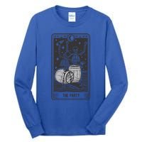 Skeletons In A Party Vintage Tarot Card Retro Design Gift Tall Long Sleeve T-Shirt