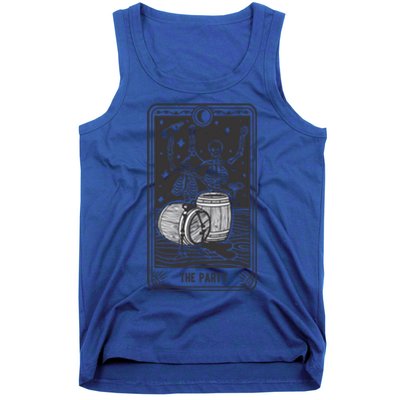 Skeletons In A Party Vintage Tarot Card Retro Design Gift Tank Top