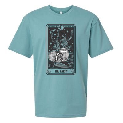 Skeletons In A Party Vintage Tarot Card Retro Design Gift Sueded Cloud Jersey T-Shirt