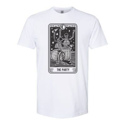 Skeletons In A Party Vintage Tarot Card Retro Design Gift Softstyle CVC T-Shirt