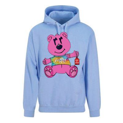 Sorry In Advance Pink Bear Holding Price Ticket Design Unisex Surf Hoodie