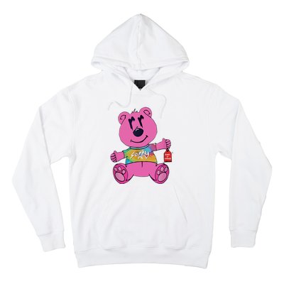 Sorry In Advance Pink Bear Holding Price Ticket Design Hoodie