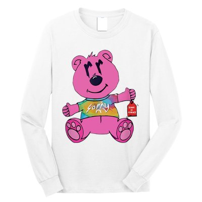 Sorry In Advance Pink Bear Holding Price Ticket Design Long Sleeve Shirt