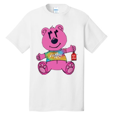 Sorry In Advance Pink Bear Holding Price Ticket Design Tall T-Shirt