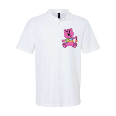 Sorry In Advance Pink Bear Holding Price Ticket Design Softstyle Adult Sport Polo