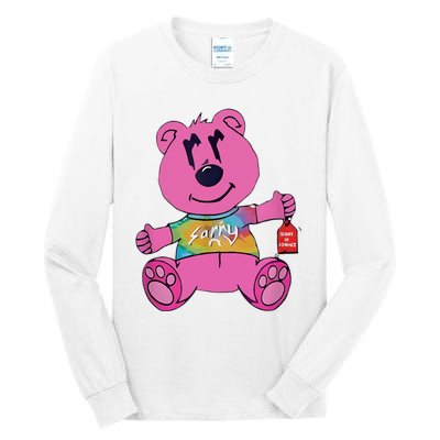 Sorry In Advance Pink Bear Holding Price Ticket Design Tall Long Sleeve T-Shirt