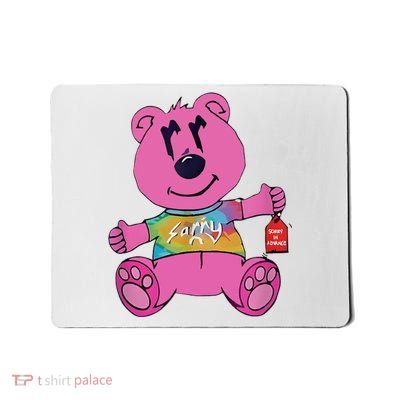 Sorry In Advance Pink Bear Holding Price Ticket Design Mousepad