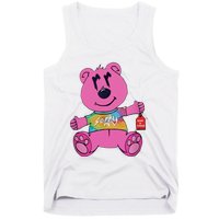 Sorry In Advance Pink Bear Holding Price Ticket Design Tank Top