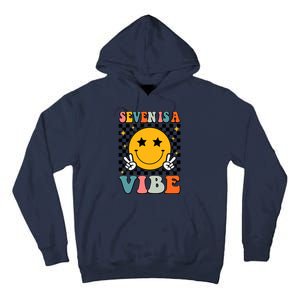 Seven Is A Vibe 7th Birthday Groovy Boy Girl 7 Years Old Tall Hoodie