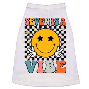 Seven Is A Vibe 7th Birthday Groovy Boy Girl 7 Years Old Doggie Tank