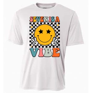 Seven Is A Vibe 7th Birthday Groovy Boy Girl 7 Years Old Cooling Performance Crew T-Shirt