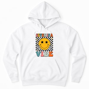 Seven Is A Vibe 7th Birthday Groovy Boy Girl 7 Years Old Hoodie