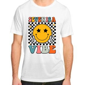 Seven Is A Vibe 7th Birthday Groovy Boy Girl 7 Years Old Adult ChromaSoft Performance T-Shirt