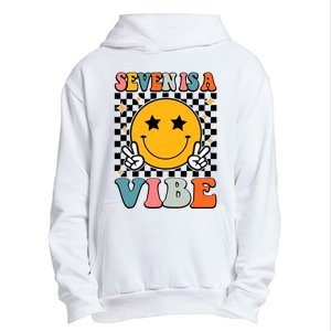 Seven Is A Vibe 7th Birthday Groovy Boy Girl 7 Years Old Urban Pullover Hoodie