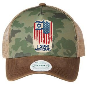 Support Israel and America Stand Together Unity and Pride Legacy Tie Dye Trucker Hat