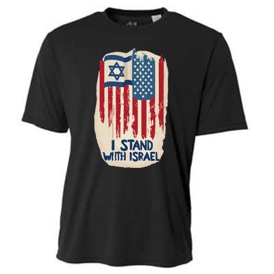 Support Israel and America Stand Together Unity and Pride Cooling Performance Crew T-Shirt