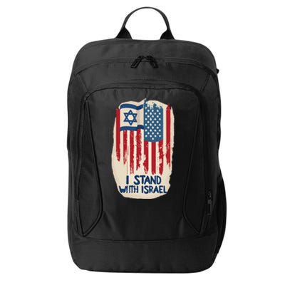 Support Israel and America Stand Together Unity and Pride City Backpack