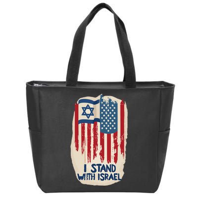 Support Israel and America Stand Together Unity and Pride Zip Tote Bag