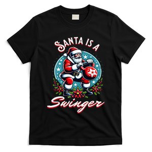 Santa is a swinger Christmas kettlebell gym T-Shirt