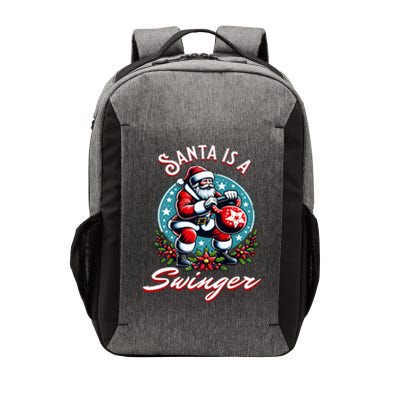 Santa is a swinger Christmas kettlebell gym Vector Backpack