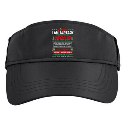 Sorry Im Already Taken By Awesome Guy Christmas February Man Adult Drive Performance Visor