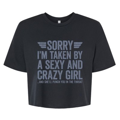 Sorry IM Already Taken Bella+Canvas Jersey Crop Tee