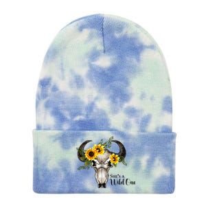 She Is A Wild One Sublimation Tie Dye 12in Knit Beanie