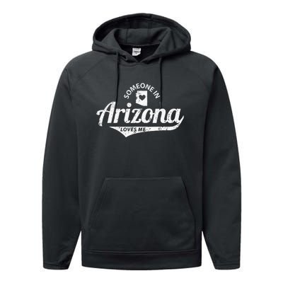 Someone In Arizona Loves Me Performance Fleece Hoodie