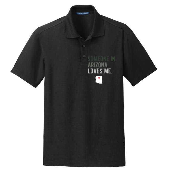 Someone In Arizona Loves Me Gift Az Home State Dry Zone Grid Polo