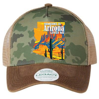 Someone In Arizona Loves Me Vintage Retro Us State Legacy Tie Dye Trucker Hat
