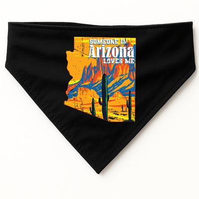 Someone In Arizona Loves Me Vintage Retro Us State USA-Made Doggie Bandana