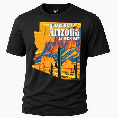 Someone In Arizona Loves Me Vintage Retro Us State Performance Shirt