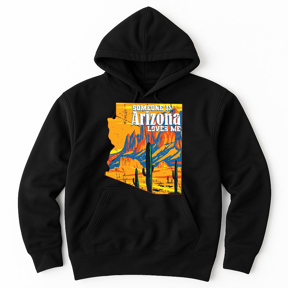 Someone In Arizona Loves Me Vintage Retro Us State Hoodie