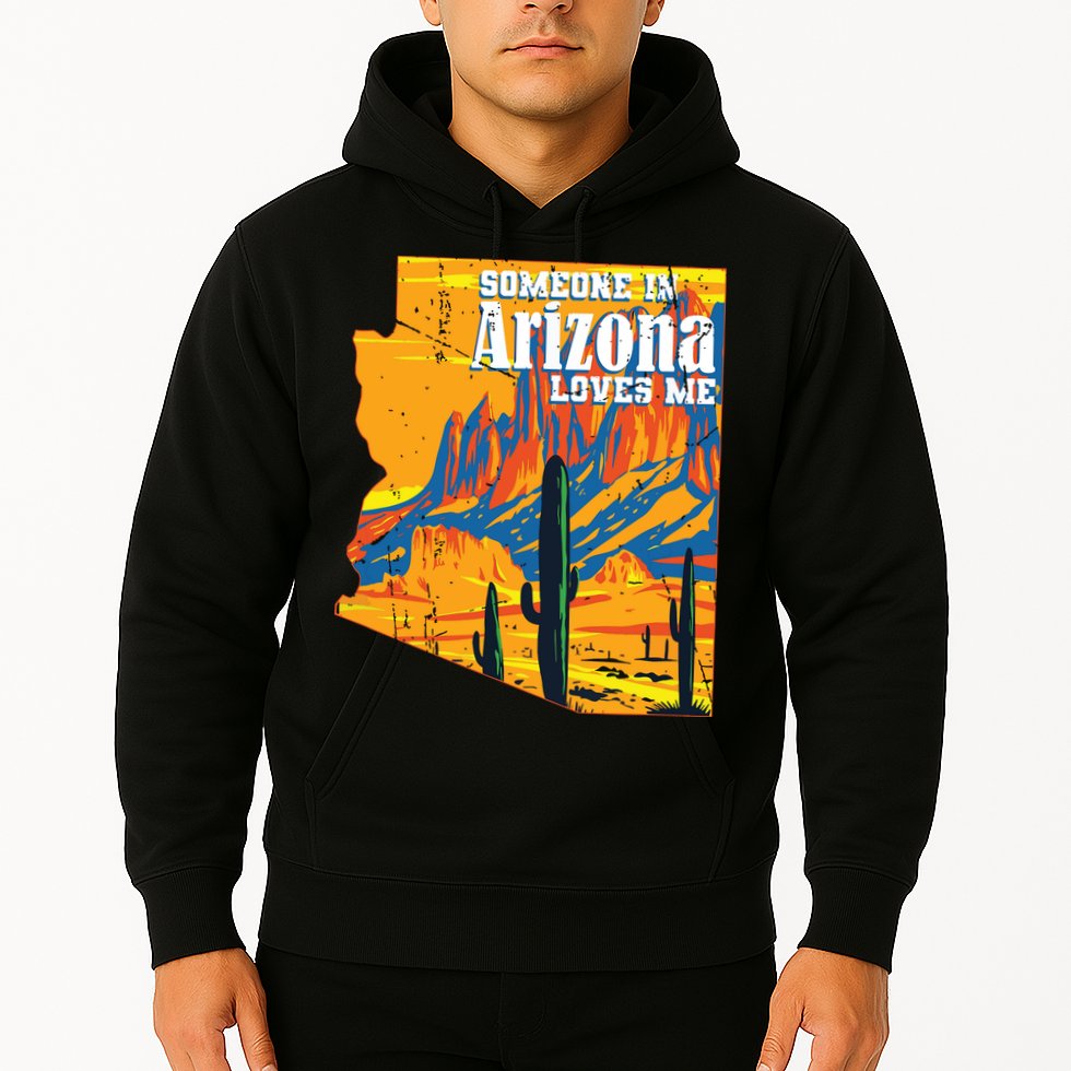 Someone In Arizona Loves Me Vintage Retro Us State Hoodie