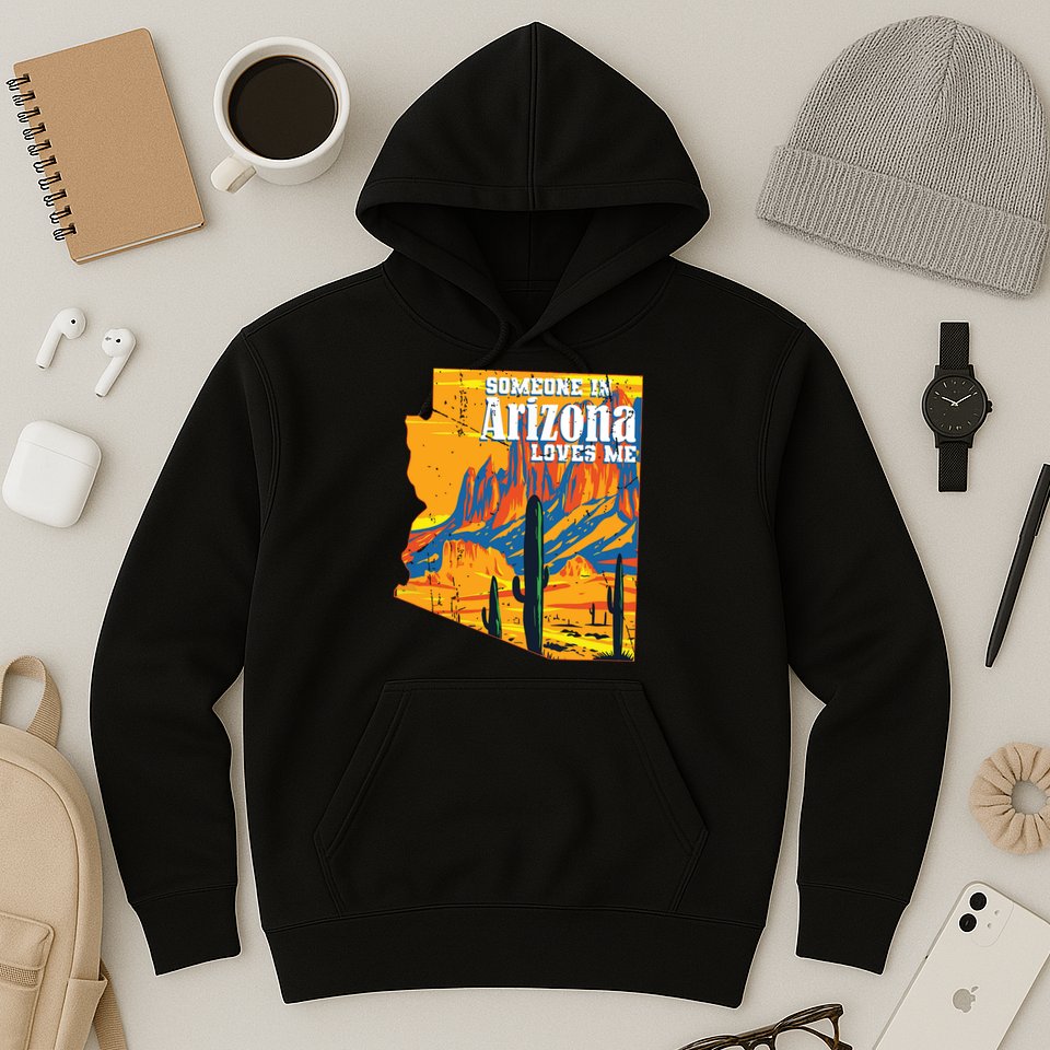 Someone In Arizona Loves Me Vintage Retro Us State Hoodie