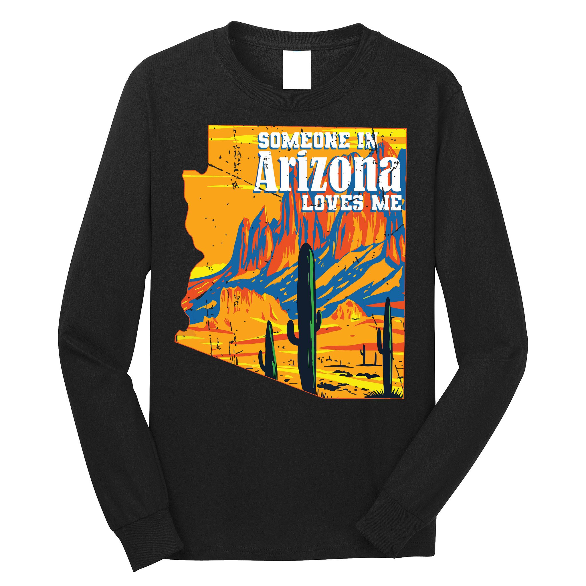 Someone In Arizona Loves Me Vintage Retro Us State Long Sleeve Shirt