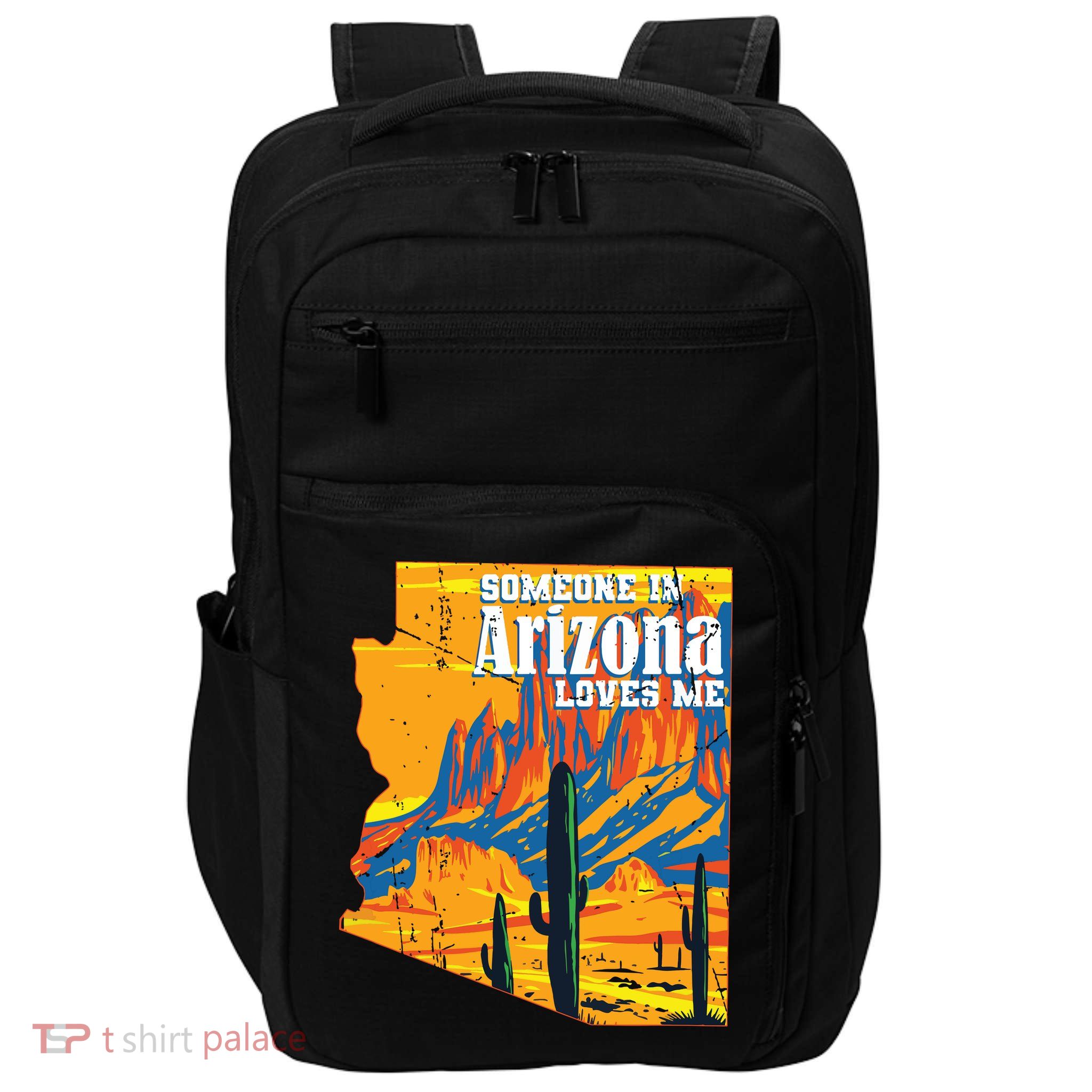 Someone In Arizona Loves Me Vintage Retro Us State Impact Tech Backpack
