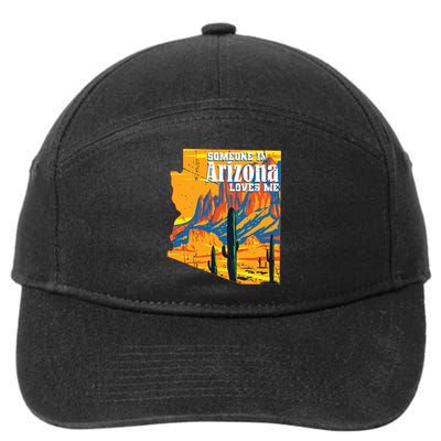 Someone In Arizona Loves Me Vintage Retro Us State 7-Panel Snapback Hat