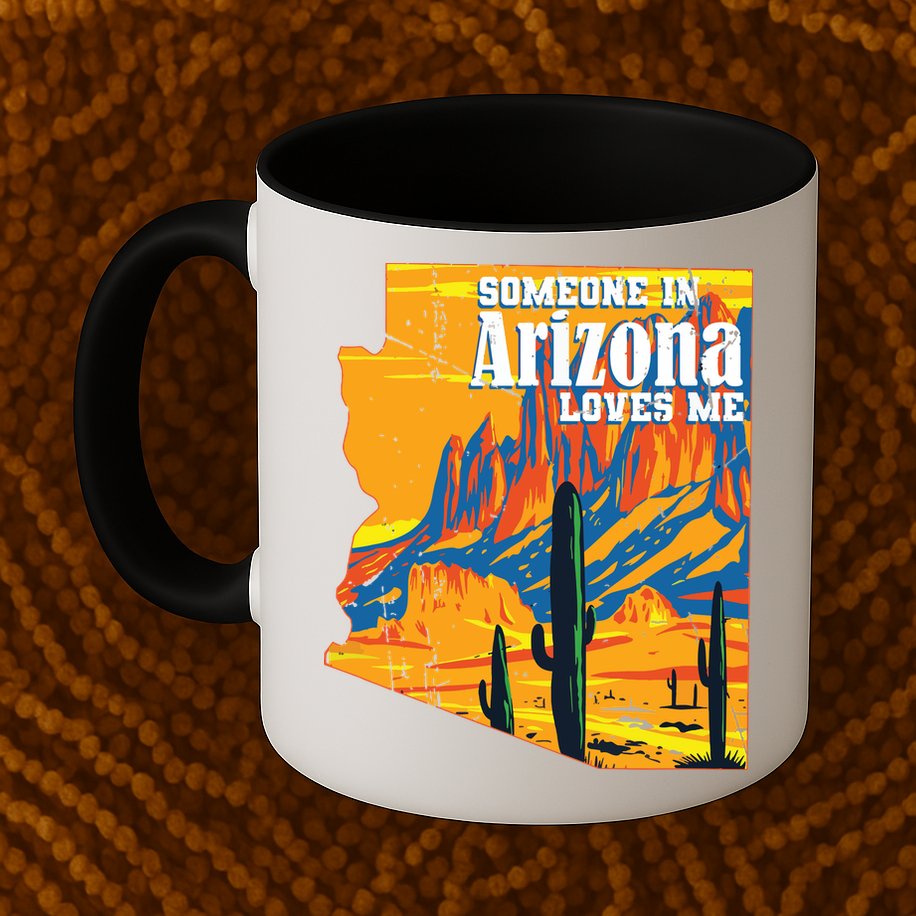 Someone In Arizona Loves Me Vintage Retro Us State Mug