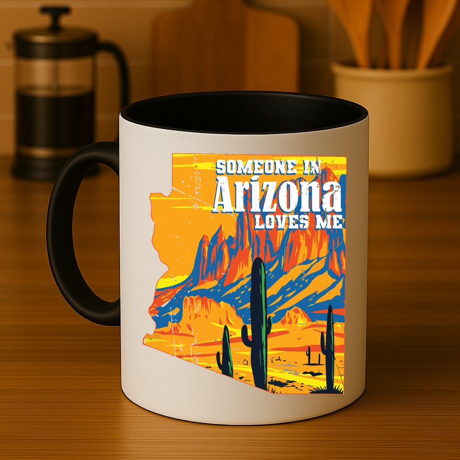 Someone In Arizona Loves Me Vintage Retro Us State Mug