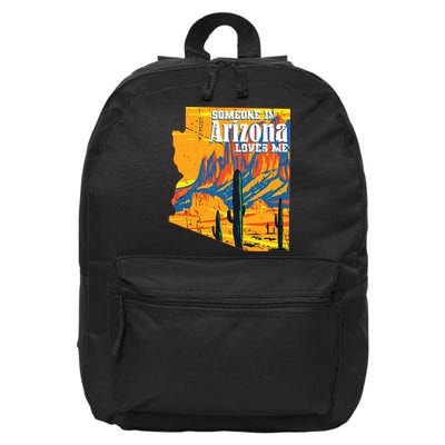 Someone In Arizona Loves Me Vintage Retro Us State 16 in Basic Backpack