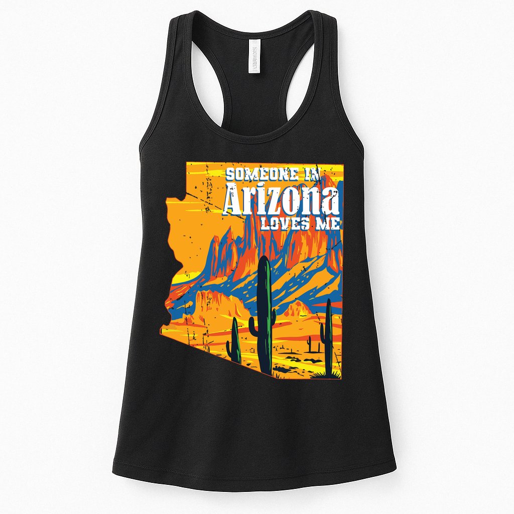 Someone In Arizona Loves Me Vintage Retro Us State Womens Tank Top